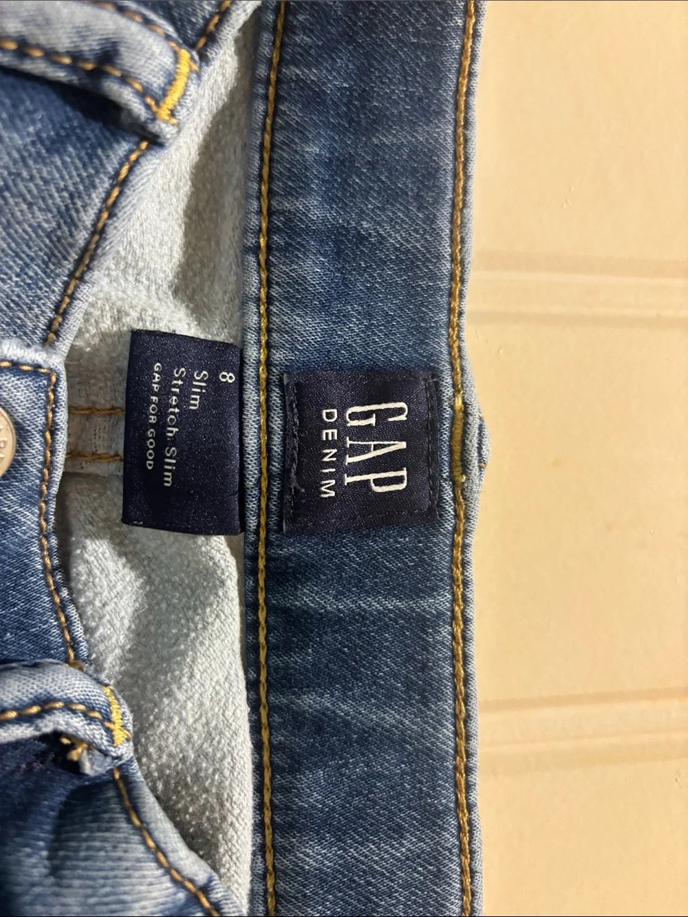 GAP Men's Slim Straight Medium Blue Washed Jeans